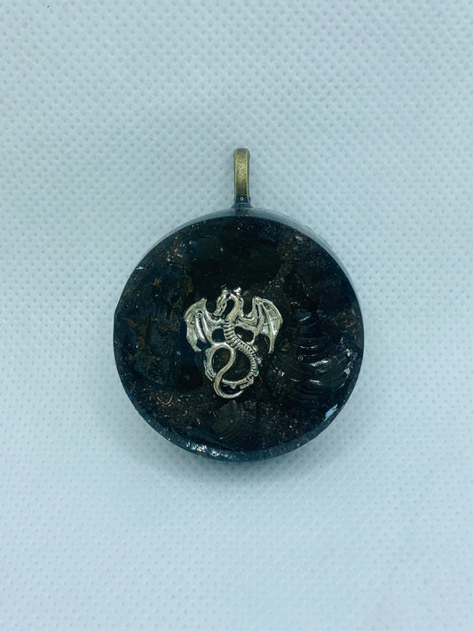 Dark Dragon Orgonite Pendant