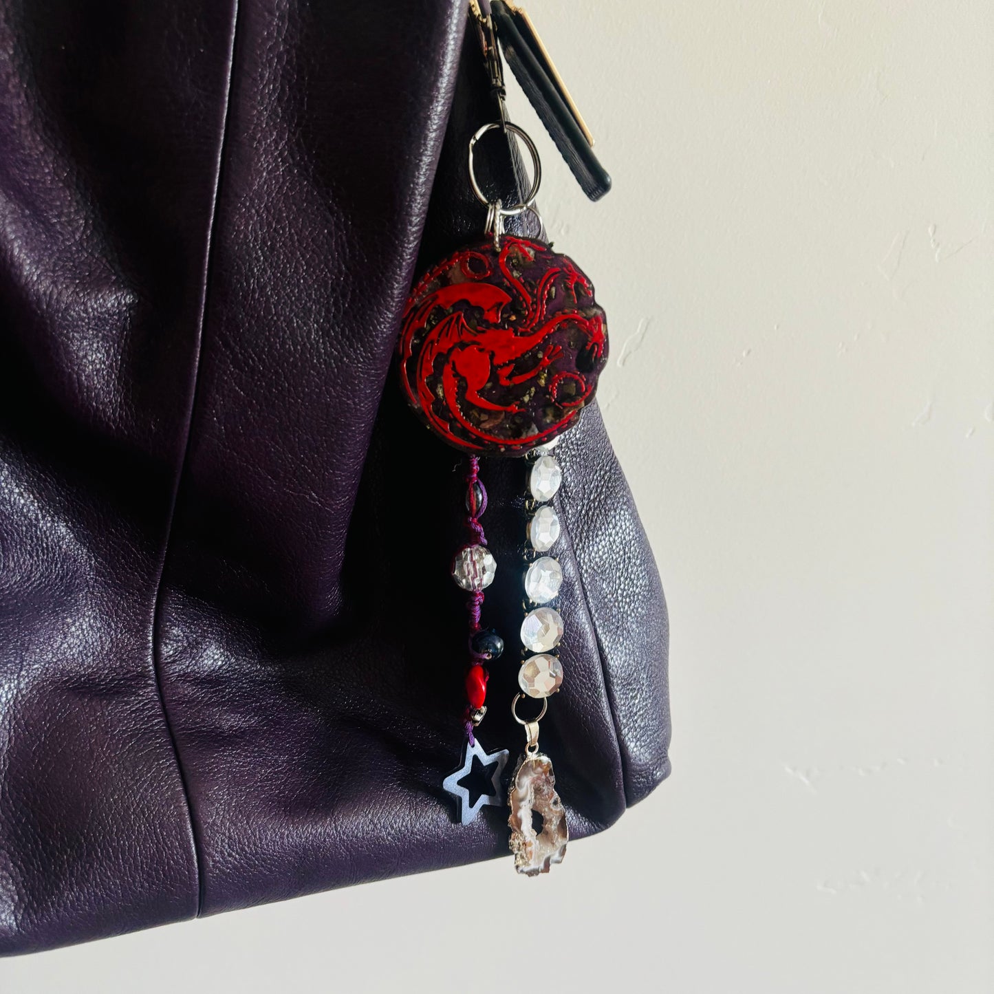 Chaos Elemental Dragon Orgonite Keychain (Game of Thrones themed)