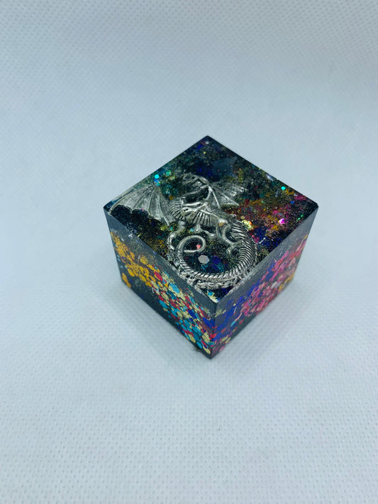 Chaos Dragon Elemental Orgonite Cube