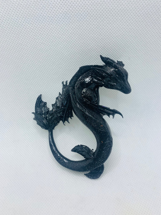 Small Black Orgonite Dragon
