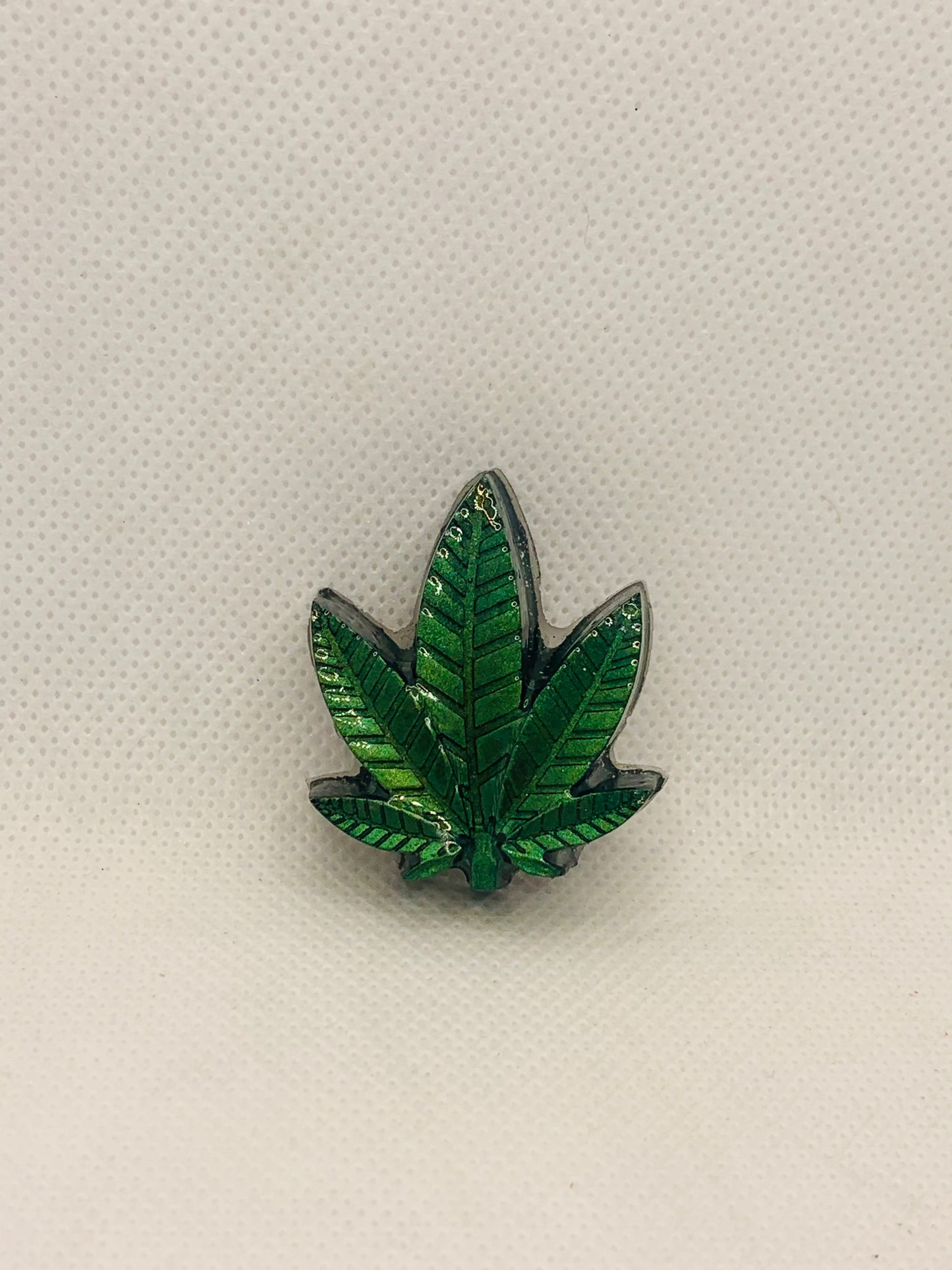 Green Orgonite Hemp Symbol