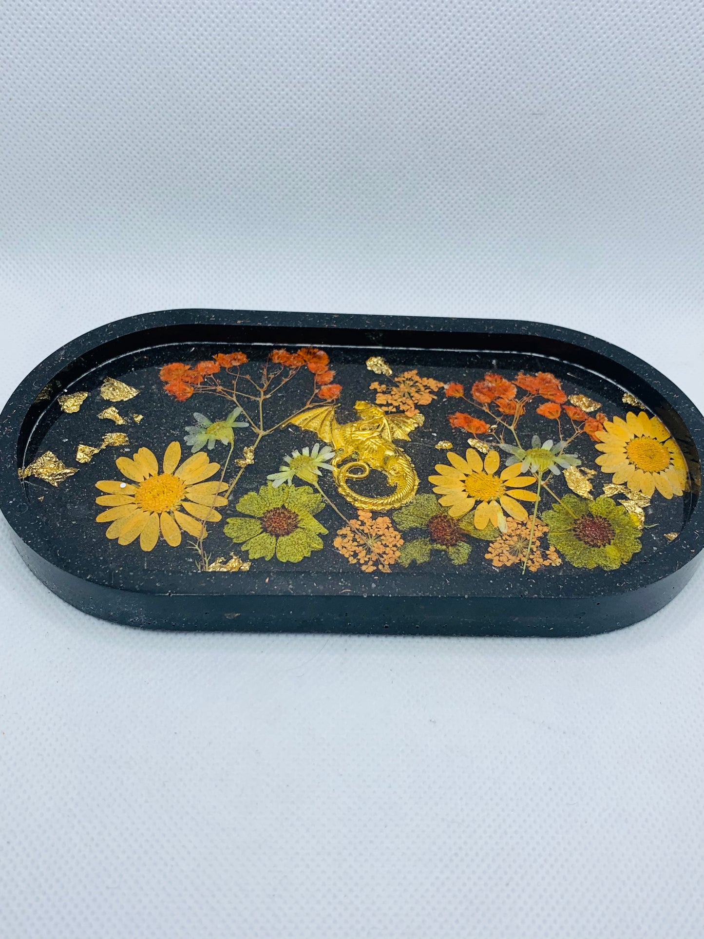 Floral Dragon Orgonite Dish