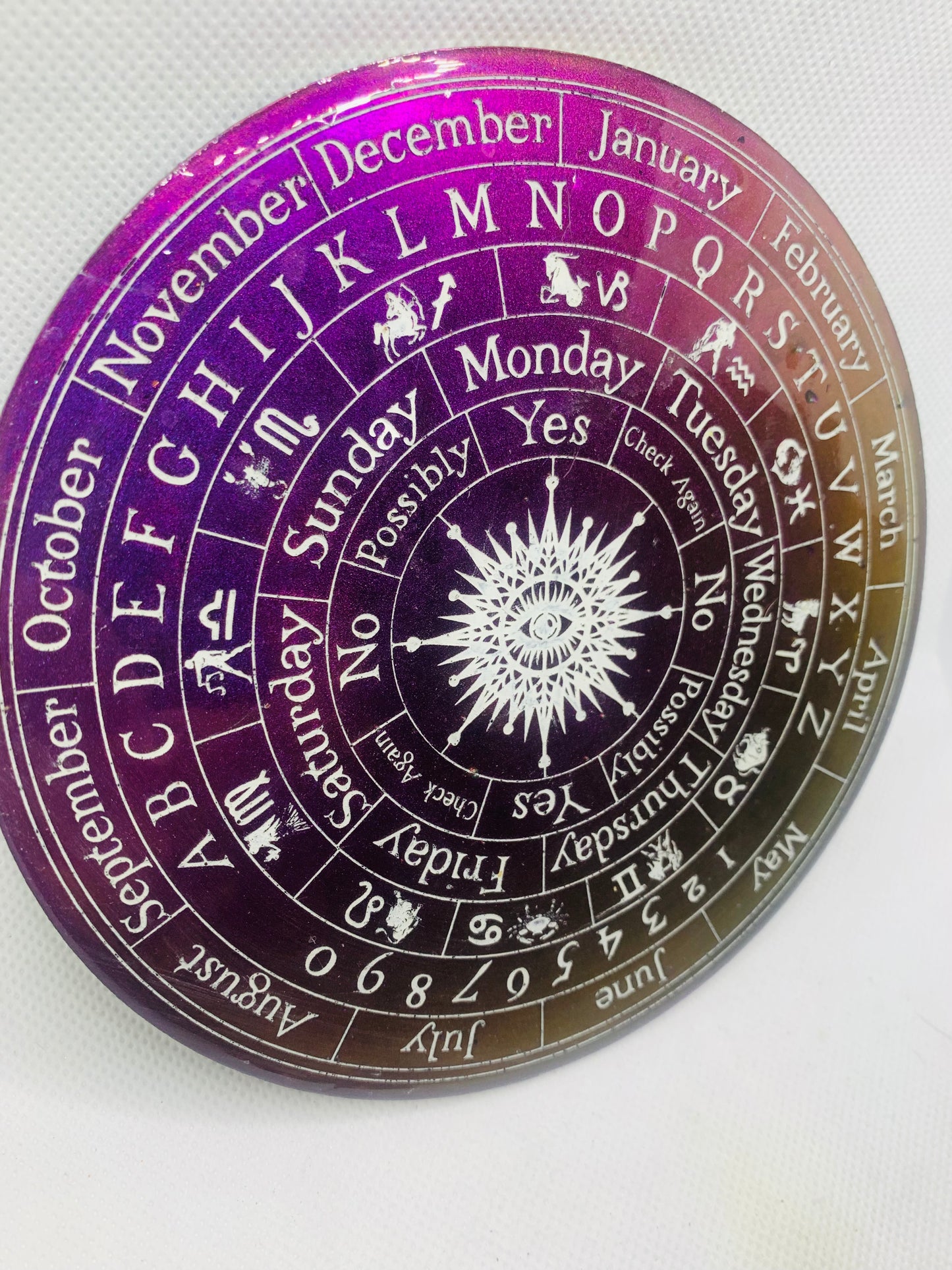 Multi-chrome Orgonite Pendulum Board