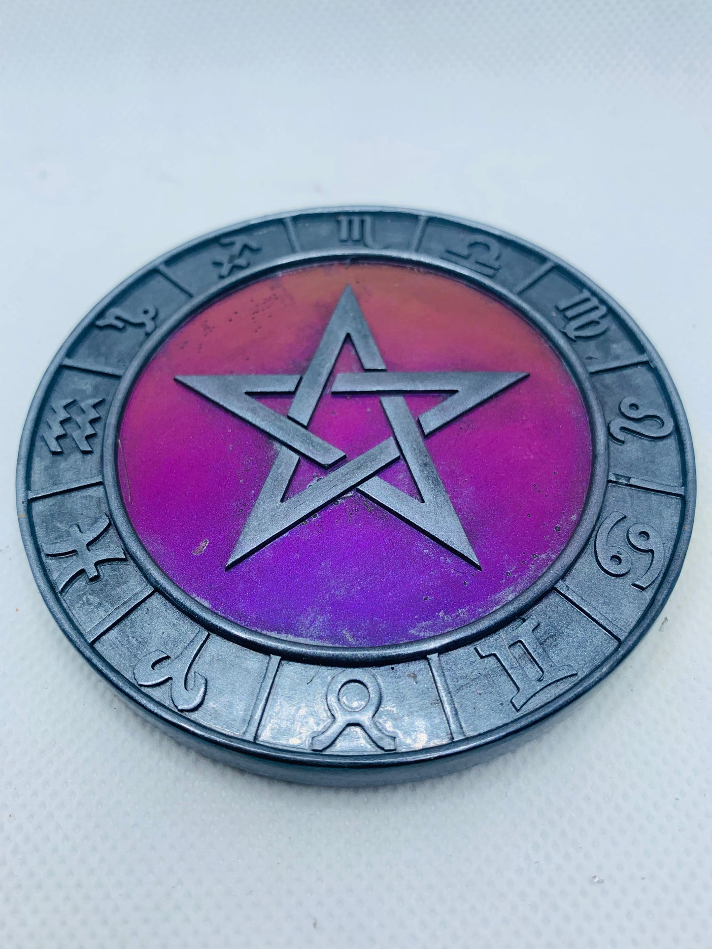 Color Shifting Orgonite Zodiac/Pendagram