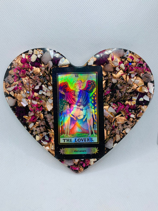 Lovers Tarot Orgonite Charging Plate