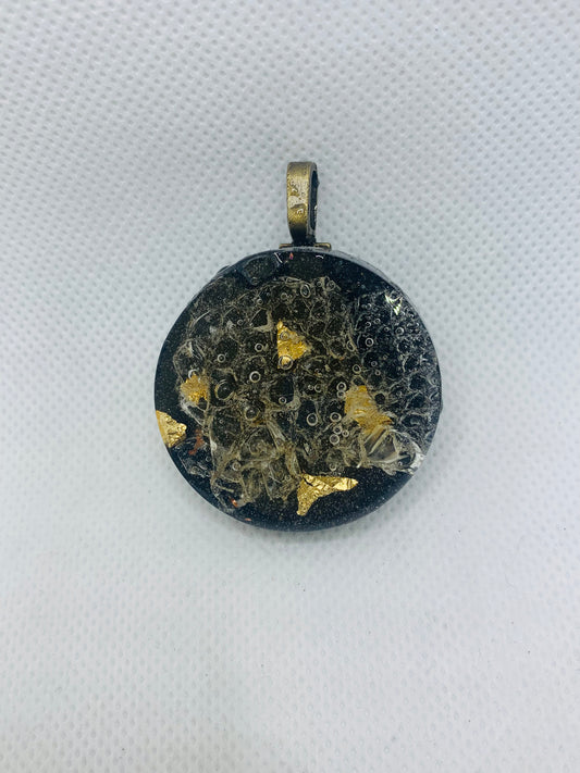 Gold Snake Shed Orgonite Pendant