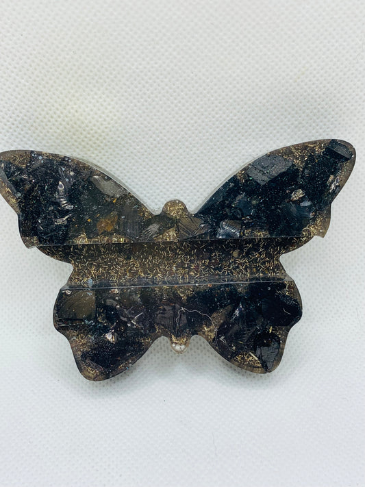 Shungite Butterfly Orgonite Card Holder