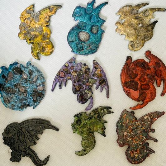 Draconic Elemental Orgonite Crystal Grid Set