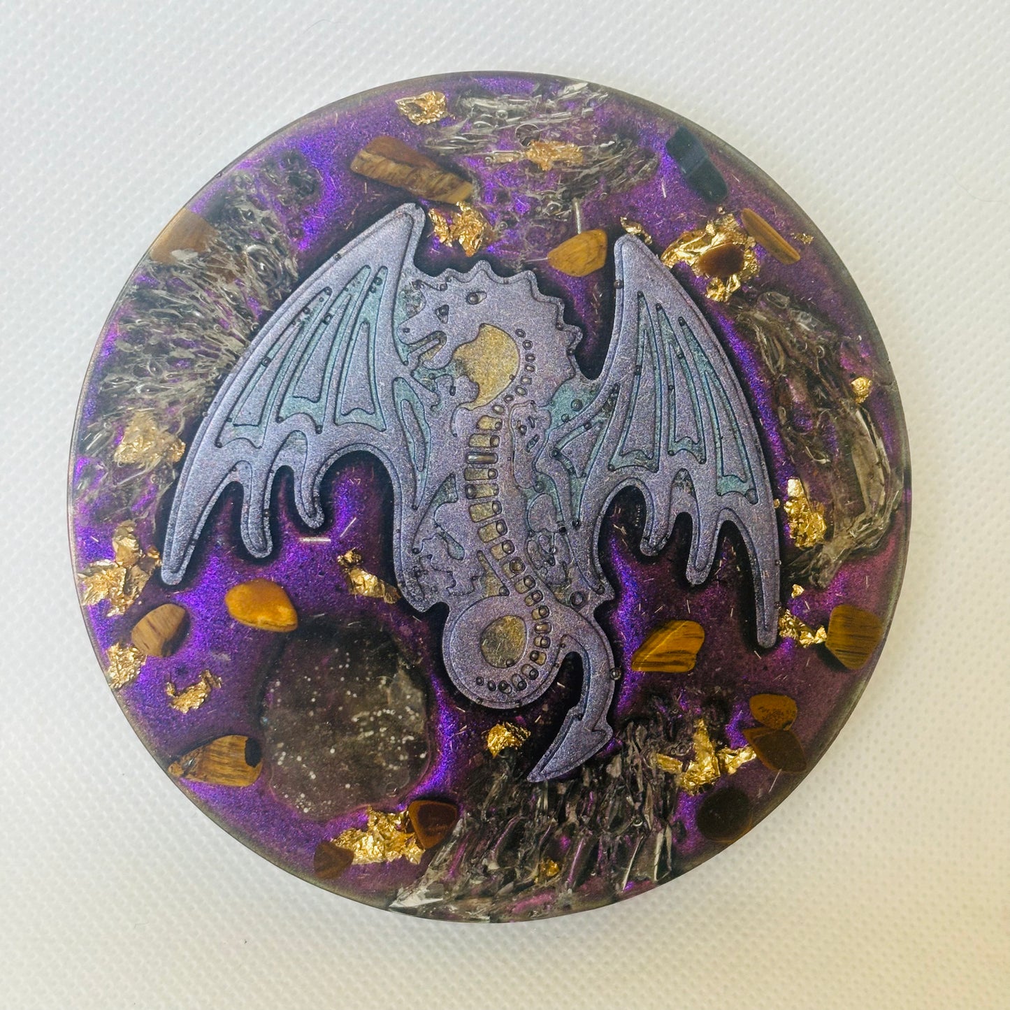 Alchemy Dragon Orgonite Charging Coaster
