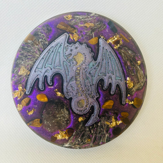 Alchemy Dragon Orgonite Charging Coaster