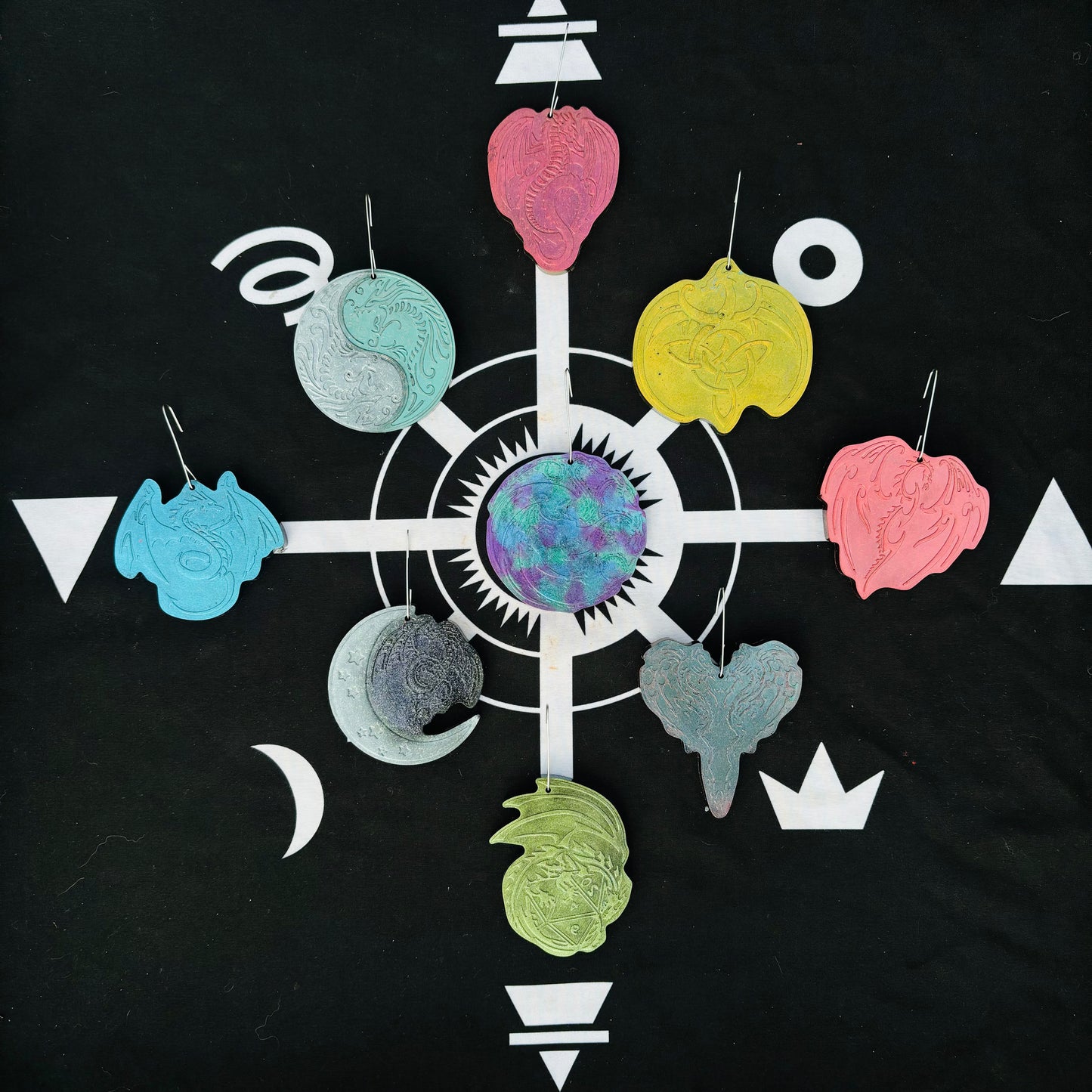 Draconic Elemental Orgonite Ornaments