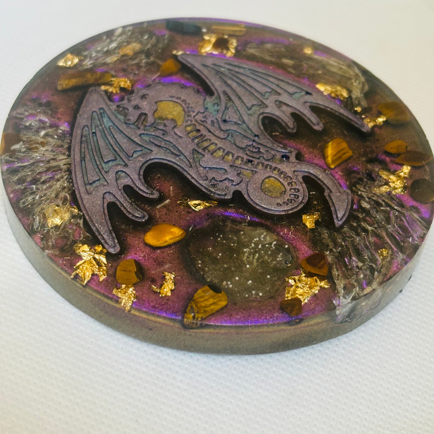Alchemy Dragon Orgonite Charging Coaster