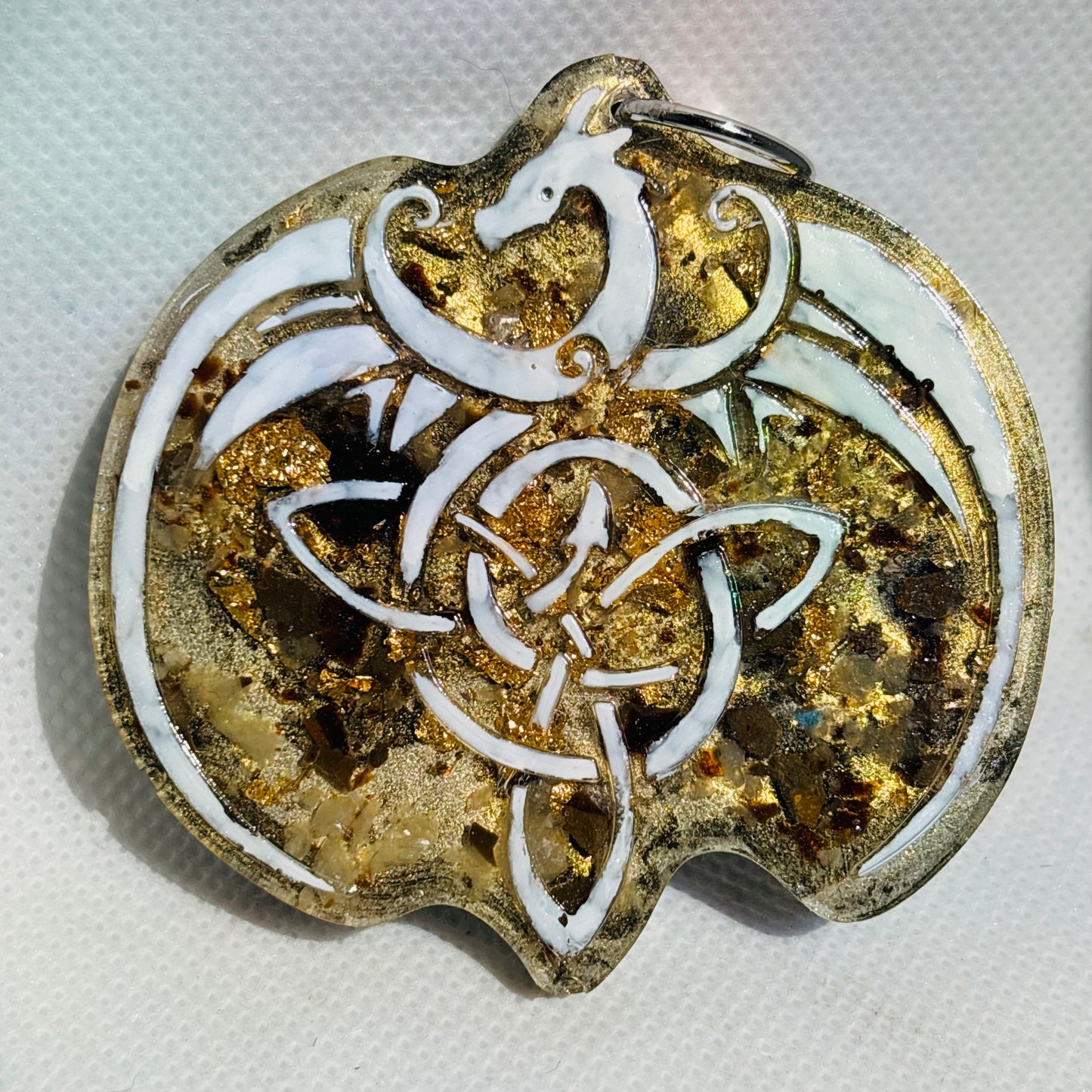 Light Draconic Elemental Orgonite Pendant