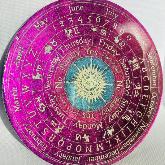 Purple/Gold/Blue Orgonite Pendulum Board