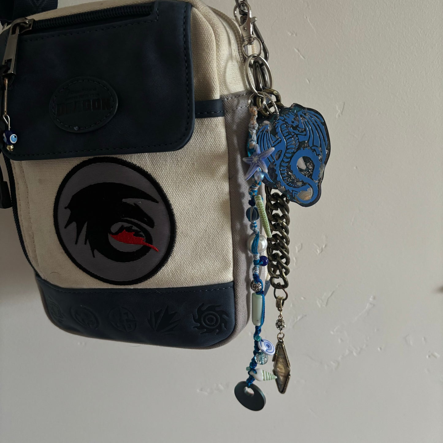 Water Element Dragon Orgonite Keychain
