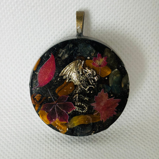 Fall Dragon Orgonite Pendant