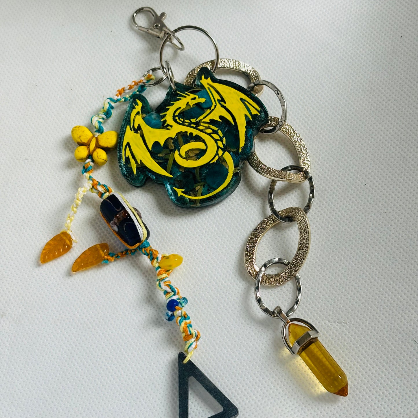 Air Element Dragon Orgonite Keychain