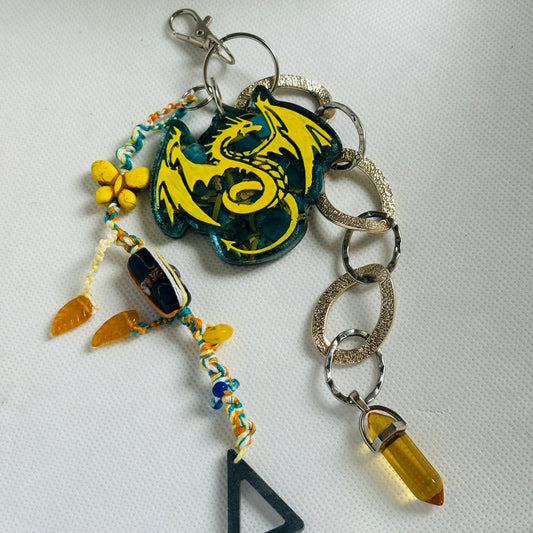 Air Element Dragon Orgonite Keychain