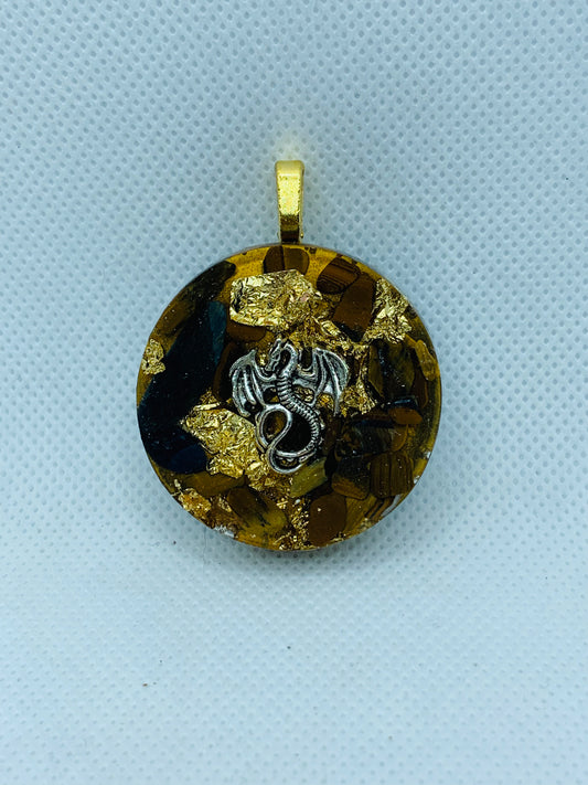 Gold Orgonite Dragon