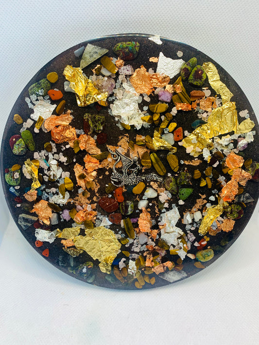 Dragon Rider Orgonite Charging Plate