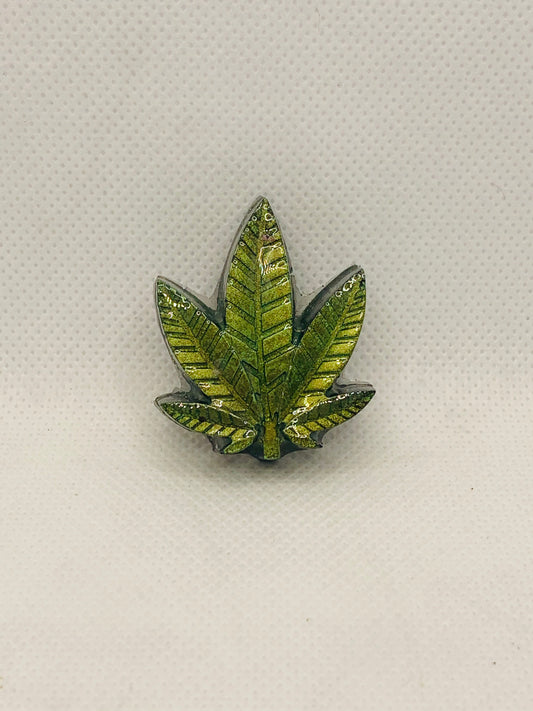 Green Orgonite Hemp Symbol