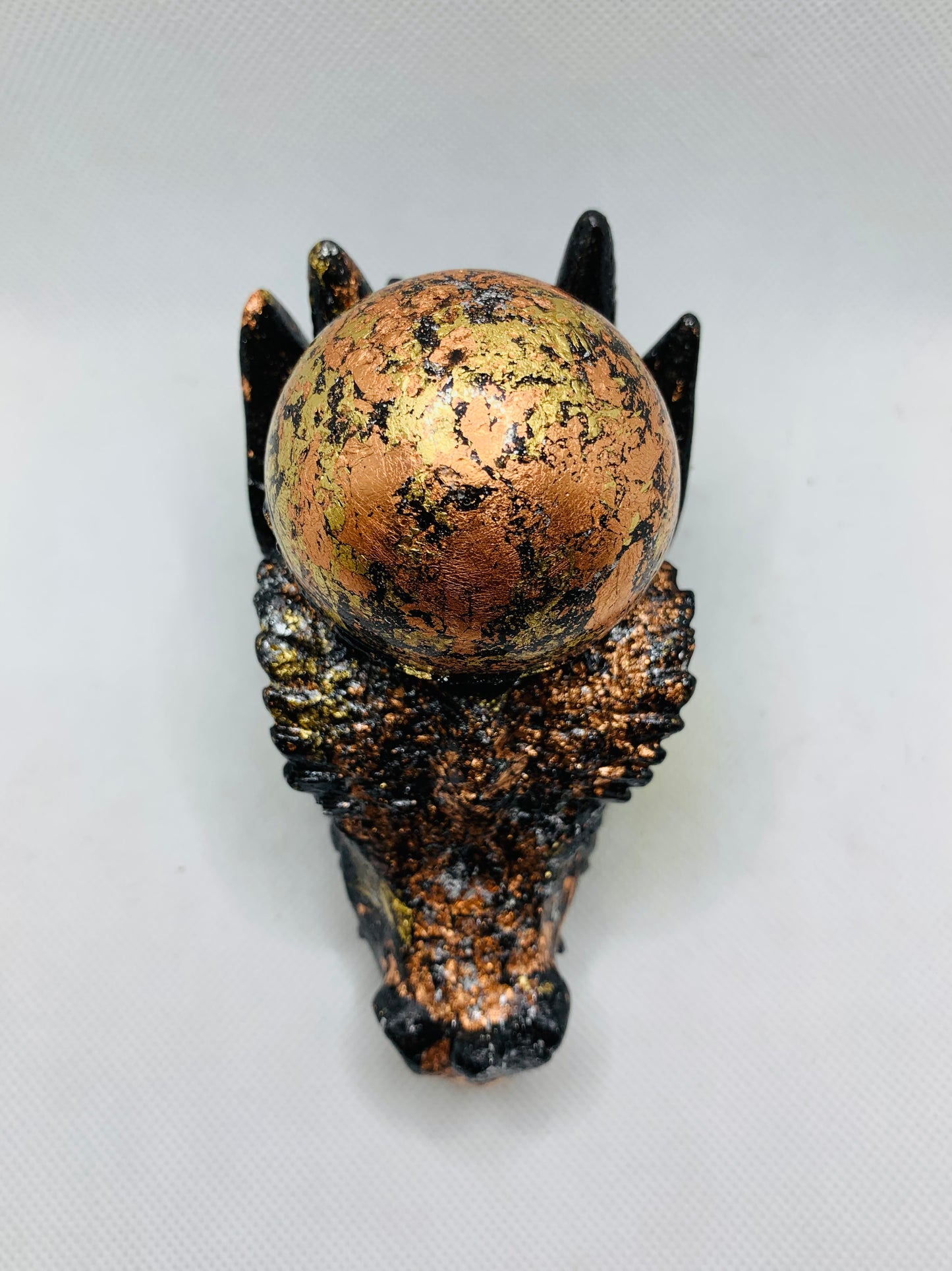 Orgonite Dragon Skull Sphere Holder
