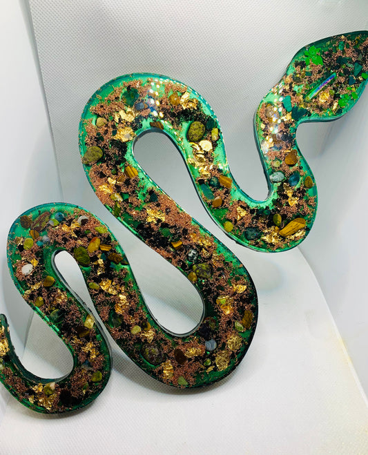 Green Orgonite Snake