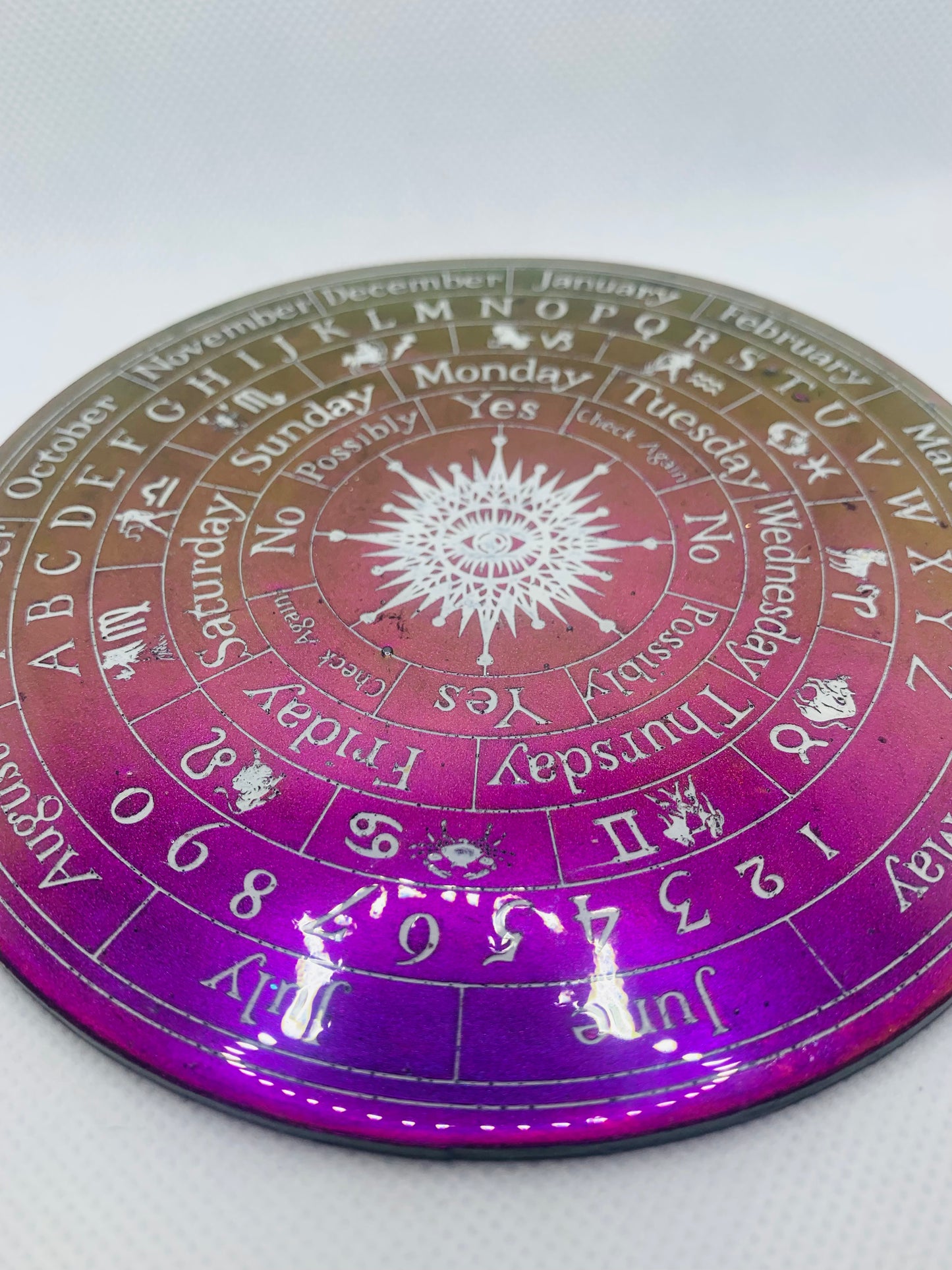 Multi-chrome Orgonite Pendulum Board