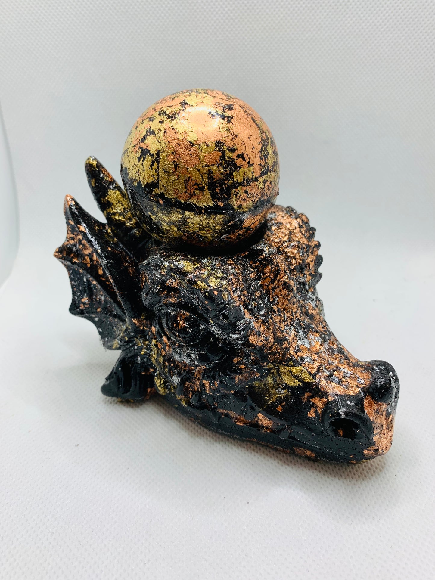 Orgonite Dragon Skull Sphere Holder
